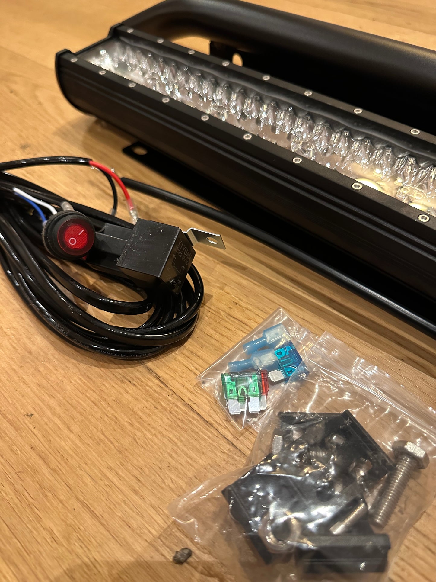 LED Light Bar With Mounting Bracket And Wiring Harness